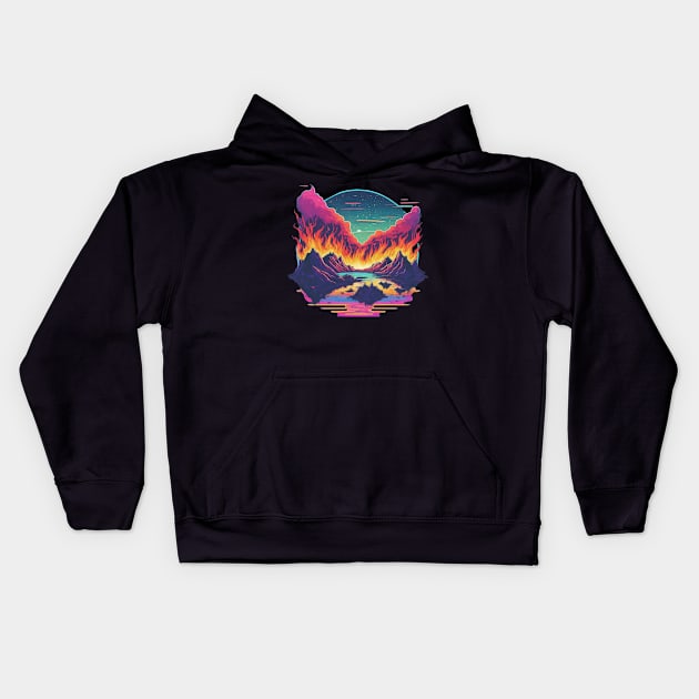 Fire and Tranquility Kids Hoodie by Mysticfrost